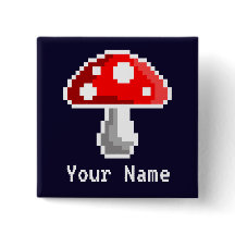 Dark Pixel Mushroom Name Button