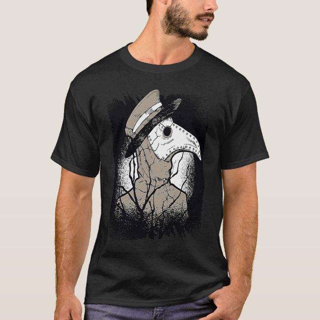 Dark Plague Doctor Spooky Costume Horror T-Shirt (Vorderseite)