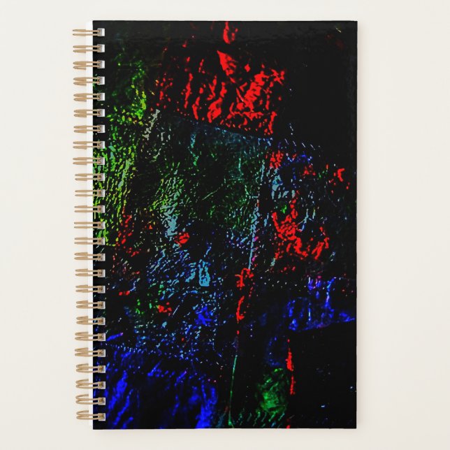 Dark planner vibrant texture abstract recycled planer (Vorderseite)