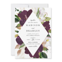 Dark Plum Floral Frame | Hochzeit