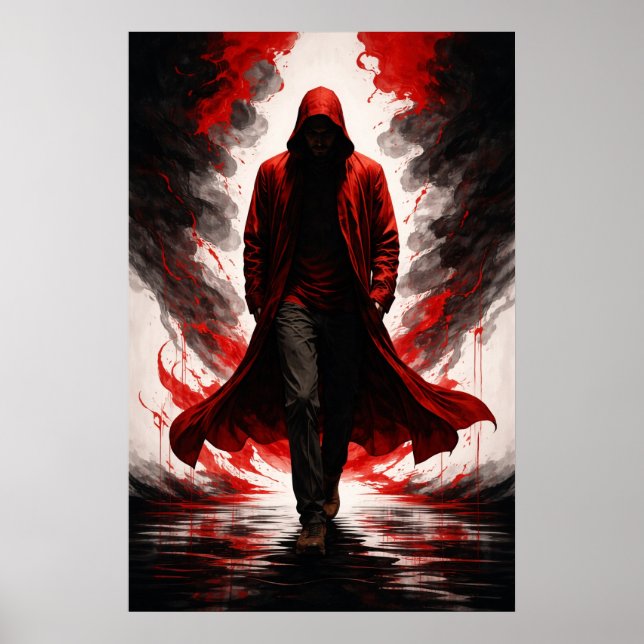 Dark Power Erwachen – Rot verhüllte Figur Poster (Vorne)