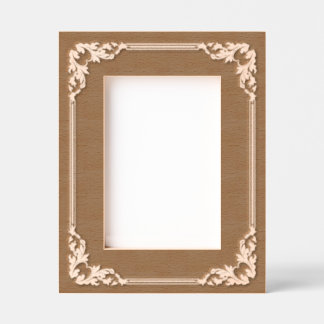 Dark Prairie Rose Etched Wood Frame Geätzte Rahmen