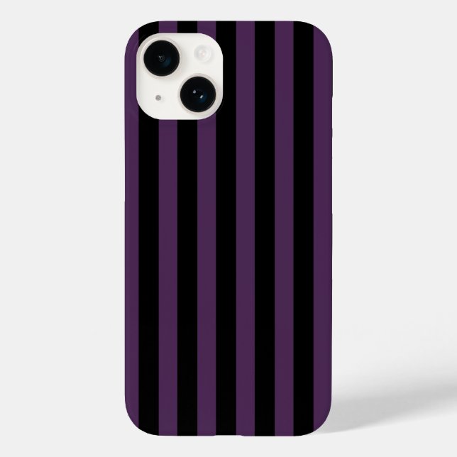 Dark purple and black stripes Case-Mate iPhone hülle (Rückseite)