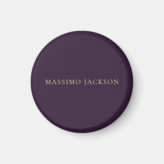 Dark Purple Minimalist Plain Modern  Magnet (Vorne)