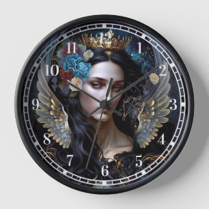Dark Queen Angel Fantasy Art Uhr