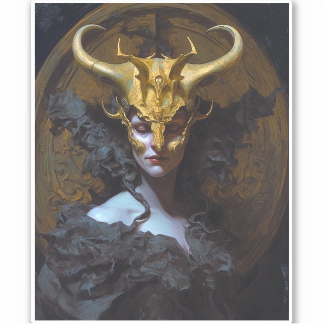 Dark Queen Fantasy Art Aufkleber (Vorderseite)