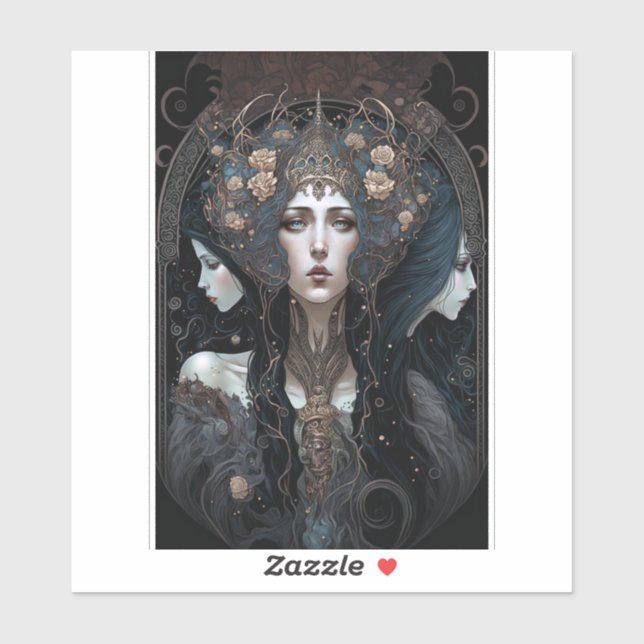 Dark Queen Fantasy Art Aufkleber (Blatt)
