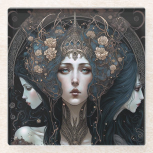 Dark Queen Fantasy Art Glasuntersetzer