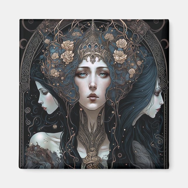Dark Queen Fantasy Art Magnet (Vorne)