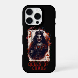 Dark Queen of Hearts Gothic Art – Creepy Horror iPhone 16 Pro Hülle