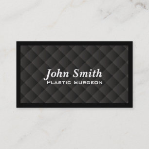 Dark Quilt Plastic Surgeon Business Card Visitenkarte