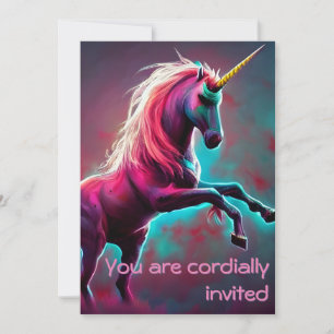 Dark Rainbow Gothic Unicorn Sie sind eingeladen Einladung