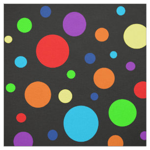 Dark Rainbow Spots Fabric Stoff
