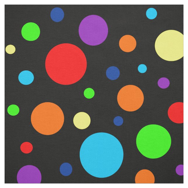 Dark Rainbow Spots Fabric Stoff (Muster)