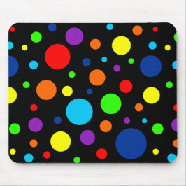 Dark Rainbow Spots Mousepad