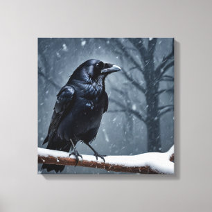 Dark Raven Black Bird Leinwanddruck
