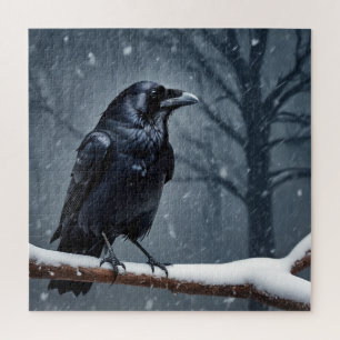 Dark Raven Black Bird Puzzle