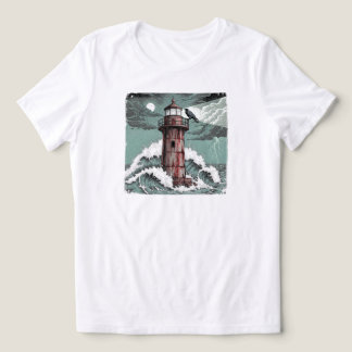 Dark Raven on Rusted Lighthouse | NUR WEISS Tri-Blend Shirt