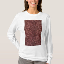 Dark Red Acanthus Blätter (von William Morris) T-Shirt