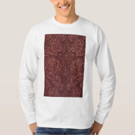 Dark Red Acanthus Blätter (von William Morris) T-Shirt