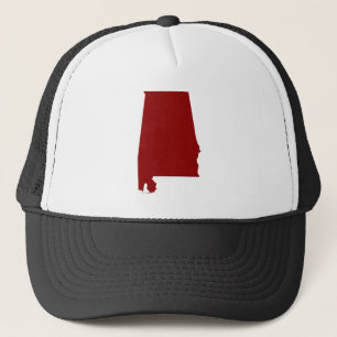 Dark Red Alabama Shape Truckerkappe
