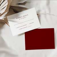 Dark Red and White Simple Elegantext | Hochzeit