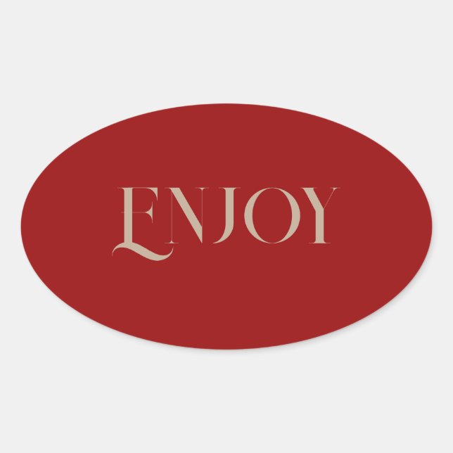 Dark Red Background Enjoy Sticker (Vorderseite)