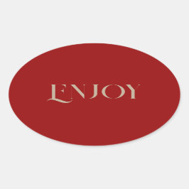 Dark Red Background Enjoy Sticker