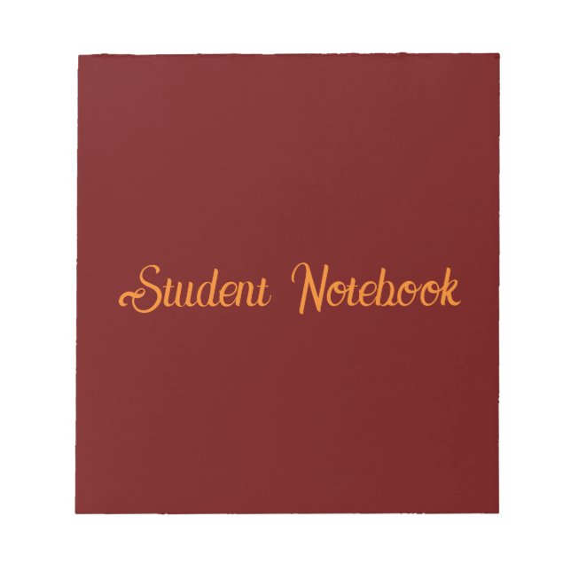 Dark Red Background Student Notebook 40 Seiten Notizblock (Vorderseite)