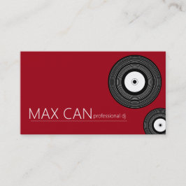 Dark Red Beruflich Dj, Musiker Visitenkarte