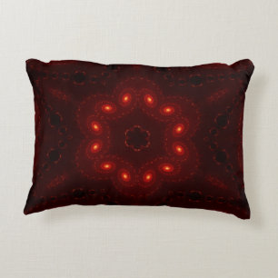 Dark Red Burgandy Gothic Lace Snowflake Dekokissen