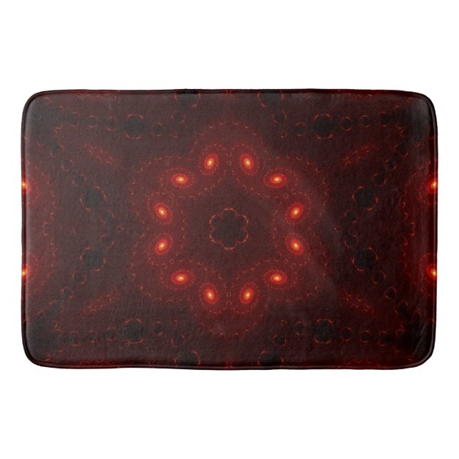 Dark Red Burgundy Gothic Lace Snowflake Badematte (Vorderseite)