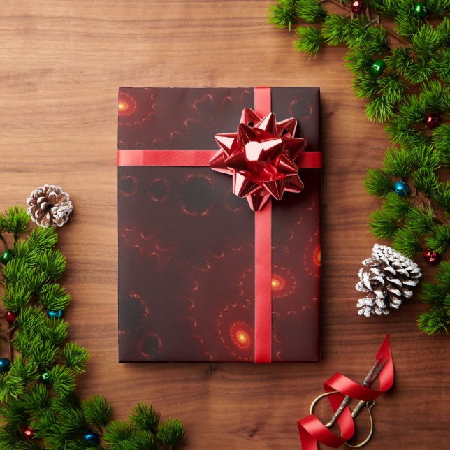 Dark Red Burgundy Gothic Lace Snowflake Geschenkpapier (Feiertagsgeschenk)