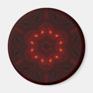 Dark Red Burgundy Gothic Lace Snowflake Magnet