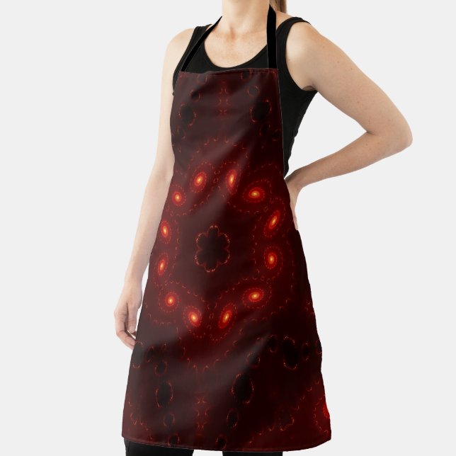 Dark Red Burgundy Gothic Lace Snowflake Schürze (InSitu)