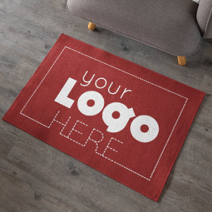 Dark Red Business Welcome Mat Company Logo Doormat Fußmatte