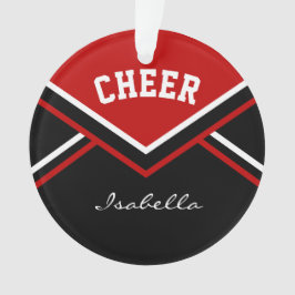 Dark Red Cheerleader 📣 💖 Cheer Ornament