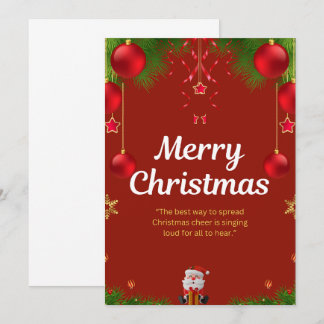 Dark Red Collection — Frohe Weihnachtsdesign Einladung