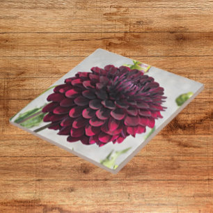 Dark Red Dahlia Bloom Floral Keramik Tile Fliese