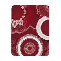 Dark Red Floral AI art