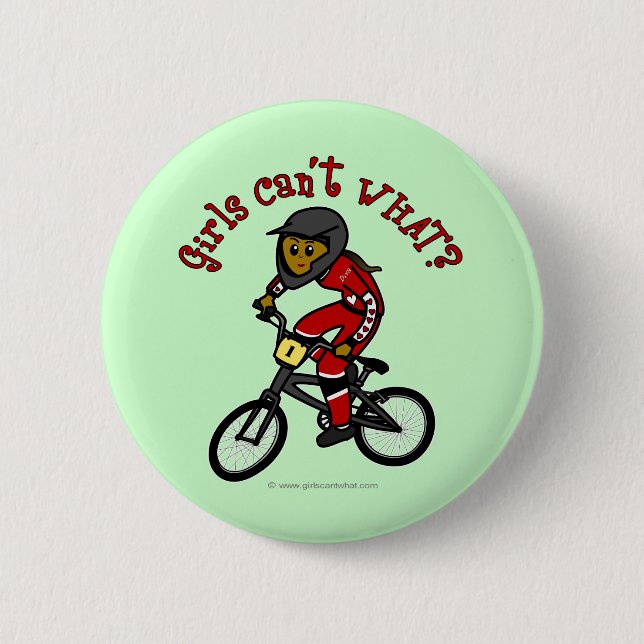 Dark Red Girls BMX Button (Vorderseite)