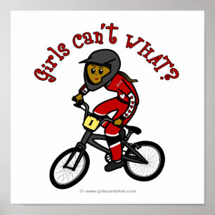 Dark Red Girls BMX Poster