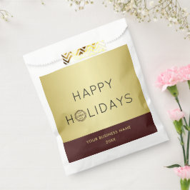 Dark-red gold design,Logo or Photo in gold circle, Geschenktütchen