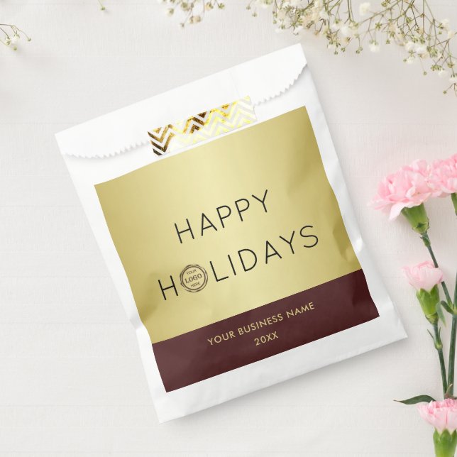 Dark-red gold design,Logo or Photo in gold circle, Geschenktütchen (Versiegelt)