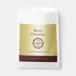 Dark-red gold design,Logo or Photo in gold circle, Geschenktütchen
