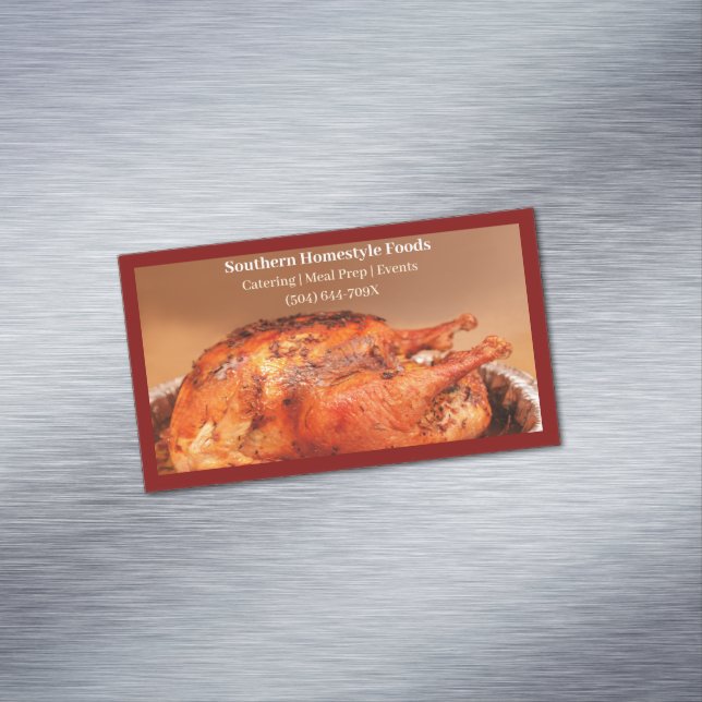 Dark Red Homestyle gekochte Türkei Fertiggerichte Magnetische Visitenkarte (Beispiel)