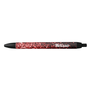 Dark Red Imitats Glitzer Glitzern Glamour Personal Kugelschreiber