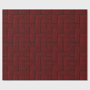 Dark Red Lincoln Logs Geschenkpapier