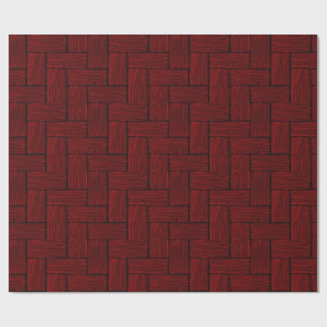 Dark Red Lincoln Logs Geschenkpapier (Flach)