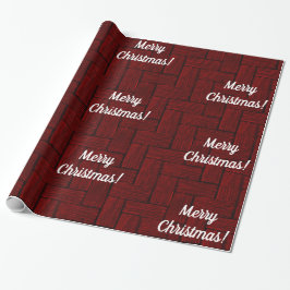 Dark Red Merry Weihnachtswrapping Paper Geschenkpapier